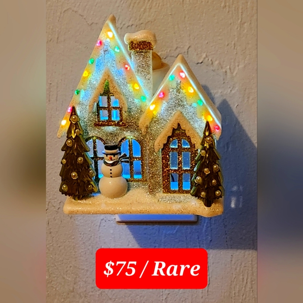Wallflower plug-in  - House with Christmas lights - rare